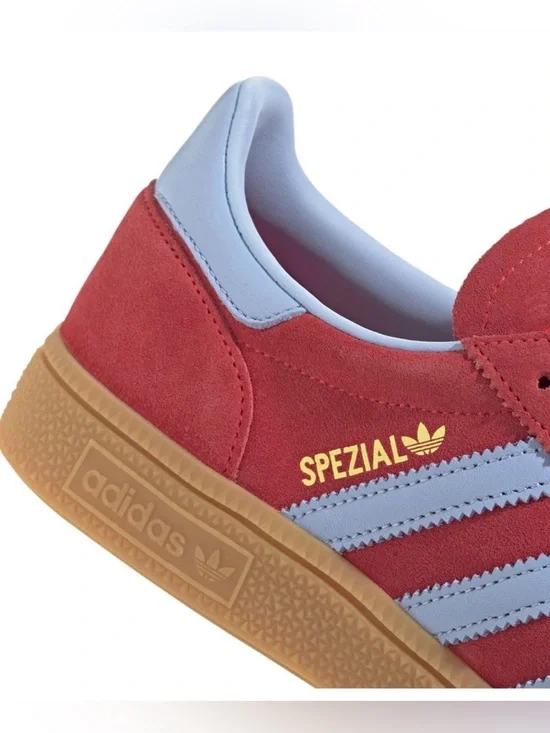 Adidas Handball Spezial Women’s 6.5 Lucid Red Glow Blue Suede Gum Sole NEW - Picture 3 of 10